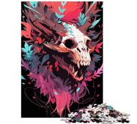 Puzzles for Teenagers 1000 Pieces Beautiful Skull Help The Brain Exercise Tough Challenge Practical Game for And 14 Years And over (38x26cm)