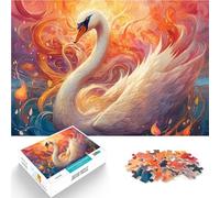 puzzles for teenagers 1000 pieces beautiful swan Stressabbau Staycation Zeit totschlagen Wohnkunstdekor52x38cm
