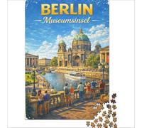 Puzzles for Teenagers 1000 Pieces Berlin Museumsinsel Staycation Kill Time Improving Love between Couples 38x52cm