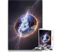 Puzzles for Teenagers 1000 Pieces Bitcoin Lightning Network Perfect Soothing Leisure Pastime Professional Clean Cut Play Toy Size 38x52cm