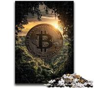 Puzzles for Teenagers 1000 Pieces Bitcoin Logo 1000 Pieces for Adults,is Ideal As Gifts for The Whole Family Suitable for And 14 (38x26cm)