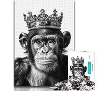 Puzzles for Teenagers 1000 Pieces Black And White Chimpanzee Teenager Jigsaw,Educational Games Home Decoration Birthday Present, Gifts, Wall Art (size 38x26cm)