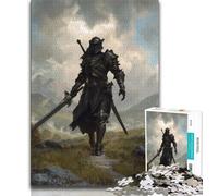 Puzzles for Teenagers 1000 Pieces Black Knight Teenager Puzzles,is Ideal As Gifts for The Whole Family Suitable for And 14 (size 75x50cm)