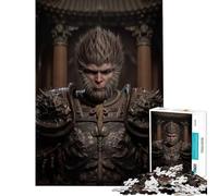 Puzzles for Teenagers 1000 Pieces Black Myth Wukong Portrait Learning Educational Toys Family Game Wall Decoration Gifts for Women Men (Size 38x26cm)