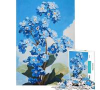 Puzzles for Teenagers 1000 Pieces Bloom in ForgetMeNots Difficult And Challenge Presents for Women Fun Games for And from 14 Years And over (38X52cm)