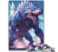 Puzzles for Teenagers 1000 Pieces Blue Ice Dinosaur Beast Challenging Game And Family Play Wall Decoration Unique Birthday And Xmas Gifts 26x38cm