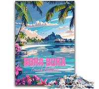 Puzzles for Teenagers 1000 Pieces Bora Bora French Polynesia Help The Brain Exercise Addictive Toys to Cultivate Patience Artists Collection, Fine Art (size 38x26cm)