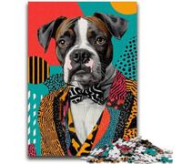 Puzzles for Teenagers 1000 Pieces Boxer Dog Relax Games Educational Game for Birthday, Chrismas for And Age 14 Years Up 26x38cm