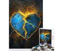 Puzzles for Teenagers 1000 Pieces Broken Heart Brain Teaser Game Staycation Kill Time Home Decoration Toys Parent-child Interaction (38x26cm)