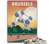 Puzzles for Teenagers 1000 Pieces Brussels Help The Brain Exercise Addictive Toys to Cultivate Patience Artists Collection, Fine Art (size 38x52cm)