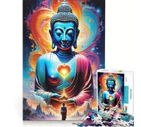Puzzles for Teenagers 1000 Pieces Buddha Heart of Love, Educational Game, Interesting Stress Reduction, Great Gift for Gaming 38x52cm