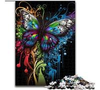 Puzzles for Teenagers 1000 Pieces Butterfly in Graffiti Art, Educational Toys for Is Ideal As A Gift for The Whole Family for And 14 Years Old (Size 26x38cm)