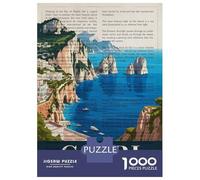 Puzzles for Teenagers 1000 Pieces Capri Italy Travel Puzzles for Adults Relax Games Analysis And Logic Challenging Game Gifts 38x26cm/1000pcs
