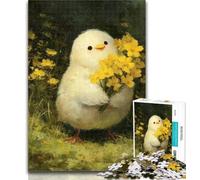 Puzzles for Teenagers 1000 Pieces Cartoon Flamingo 1000 Pieces for Teenagers,Staycation Kill Time with Fully Interlocking Randomly Shaped Pieces 50x75cm