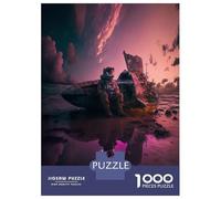 Puzzles for Teenagers 1000 Pieces Cast Away Astronaut Adult Jigsaw Puzzle Family Game Pattern Assembly Fun at Home Activities, 70x50cm/1000pcs