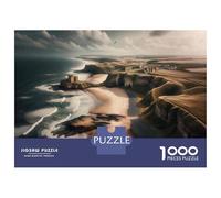 Puzzles for Teenagers 1000 Pieces Castle on The Beach-1 Puzzle for Adults Relaxing Games A Work of Art Christmas Birthday Gifts 38x26cm/1000pcs