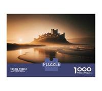 Puzzles for Teenagers 1000 Pieces Castle on The Hill at Sunset Jigsaws for Adults Hands-on Game Difficult Hard Fun at Home Activities, 52x38cm/1000pcs