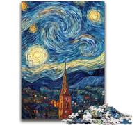 Puzzles for Teenagers 1000 Pieces Castle Under The Night Sky Learning Educational Toys Family Games Enhance Love between Couples 26x38cm