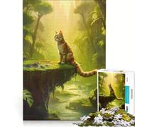 Puzzles for Teenagers 1000 Pieces Cat in The Nature, Toy Wall Decor, Staycation Kill Time, Birthday Present,Travel Gifts, 38x26cm