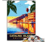 Puzzles for Teenagers 1000 Pieces Catalina Waterfront, Decompressing Intellectual Educational Toy Birthday Present, Gifts 50x75cm