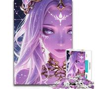 Puzzles for Teenagers 1000 Pieces Celestial Lavender Beauty Portrait Hand Speed Race Impossible Game for 14+ Puzzle Game Offered 38x26cm