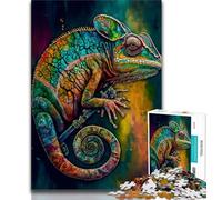 Puzzles for Teenagers 1000 Pieces Chameleon Fantasy Teenager Jigsaw,Educational Games Home Decoration Suitable for Desktop Decoration (size 38x26cm)