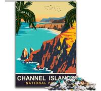 Puzzles for Teenagers 1000 Pieces Channel Islands, Challenging Game Toys Wall Decoration Unique Birthday And Xmas Gifts 50x75cm