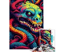 Puzzles for Teenagers 1000 Pieces Chaos Serpent Puzzle for Adults Brain Teaser Game Staycation Kill Time Unique Birthday And Xmas Gifts (size 50x75cm)