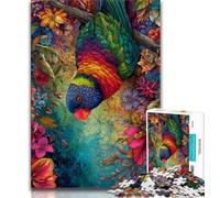 Puzzles for Teenagers 1000 Pieces Cheeky Rainbow Bird, for Educational Game Challenge Toy,Secret Santa Gifts for And Age 14 38x26cm