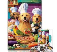 Puzzles for Teenagers 1000 Pieces Chef Dog 1000 Piece Jigsaw,Learning Educational Toys Family Games Gifts for Friends And Family 50x75cm