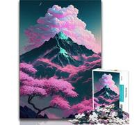 Puzzles for Teenagers 1000 Pieces Cherry Blossom Japan Art Teenager Puzzles,is Ideal As Gifts for The Whole Family Suitable for And 14 (size 38x26cm)