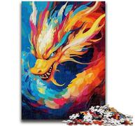 Puzzles for Teenagers 1000 Pieces Chinese Dragon Oil Painting 1000 Piece Jigsaw,Learning Educational Toys Family Games Gifts for Friends And Family (38x26cm)