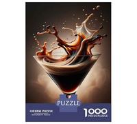 Puzzles for Teenagers 1000 Pieces Chocolate Martini Cocktail Puzzles for Adults Relax Games Analysis And Logic Challenging Game Gifts 52x38cm/1000pcs