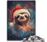 Puzzles for Teenagers 1000 Pieces Christmas Sloth Adult Jigsaw,Fun Games Wall Decoration Unique Birthday And Xmas Gifts (38x26cm)