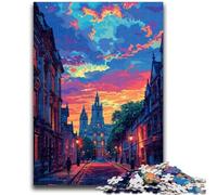 Puzzles for Teenagers 1000 Pieces City at Sunset Suitable for Ages 14 And Up Challenging Game Great Gift for Gaming 38x26cm