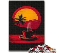 Puzzles for Teenagers 1000 Pieces Coffee at Sunset Family Game Stress Reliever Difficult Challenge Secret Santa Gifts 50x75cm