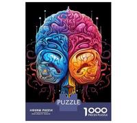 Puzzles for Teenagers 1000 Pieces Colorful Brain Art Print Puzzles for Adults Relax Games Analysis And Logic Challenging Game Gifts 38x26cm/1000pcs