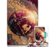 Puzzles for Teenagers 1000 Pieces Colorful Earth Art,Educational Family Game Wall Decoration Unique Birthday And Xmas Gifts 38x26cm