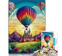 Puzzles for Teenagers 1000 Pieces Colorful Hot Air Balloons,Help The Brain Exercise Addictive Toys to Cultivate Patience Gift For Birthdays (38x26cm)