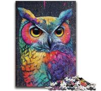Puzzles for Teenagers 1000 Pieces Colorful Owl Challenging Game And Family Play for Is Ideal As A Gift for The Whole Family 26x38cm