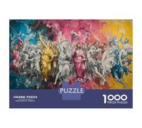 Puzzles for Teenagers 1000 Pieces Colorful Religious Artwork Jigsaws for Adults Hands-on Game Difficult Hard Fun at Home Activities, 70x50cm/1000pcs