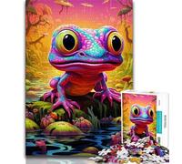 Puzzles for Teenagers 1000 Pieces Colorful Tree Frogs,Educational Family Game Wall Decoration Unique Birthday And Xmas Gifts (75x50cm)