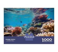 Puzzles for Teenagers 1000 Pieces Coral Reef Underwater Scene Adult Jigsaw Puzzle Brain Teaser Game Hand Speed Race Fun Activities at Home 70x50cm/1000pcs