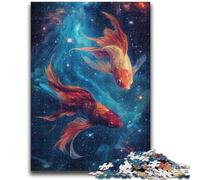 Puzzles for Teenagers 1000 Pieces Cosmic Koi Challenging Game And Family Play for Is Ideal As A Gift for The Whole Family 50x75cm
