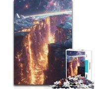 Puzzles for Teenagers 1000 Pieces Cosmic Rift Planet Fire Nebula Fantasy Hands-on Game Difficult Challenge Secret Santa Gifts (size 50x75cm)