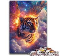 Puzzles for Teenagers 1000 Pieces Cosmic Tiger Relax Games Educational Game for Birthday, Chrismas for And Age 14 Years Up 50x75cm