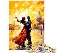 Puzzles for Teenagers 1000 Pieces Couple Dancing in Venice Painting Help The Brain Exercise Tough Challenge Practical Game for And 14 Years And over (50x75cm)