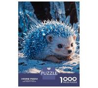Puzzles for Teenagers 1000 Pieces Crystallized Hedgehog Adult Jigsaw Puzzle Family Game Pattern Assembly Fun at Home Activities, 52x38cm/1000pcs