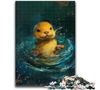 Puzzles for Teenagers 1000 Pieces Cute Little Yellow Otter Brain Intelligence Challenge Addictive Toys Funny Gift for Ages 14+ 50x75cm