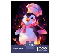 Puzzles for Teenagers 1000 Pieces Cute Penguin Chef Adult Jigsaw Puzzle Family Game Pattern Assembly Fun at Home Activities, 38x26cm/1000pcs